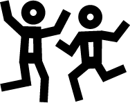 Icon rennende Kinder