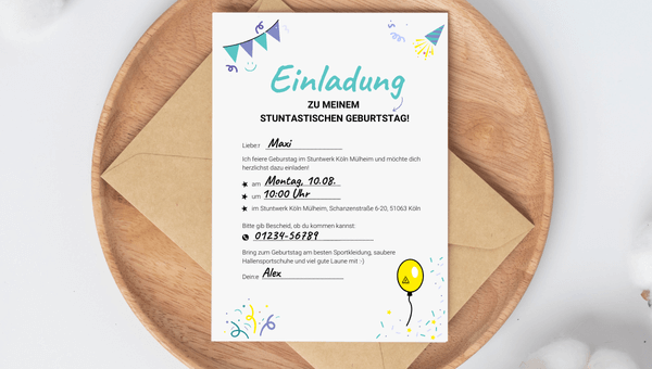 Mockup - Einladung zum Kindergeburtstag